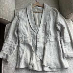 Rosebud linen blazer